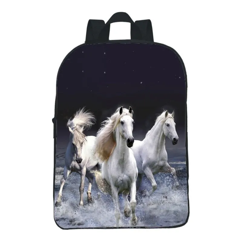 12-inch Digital Printing Animal Horse Backpack