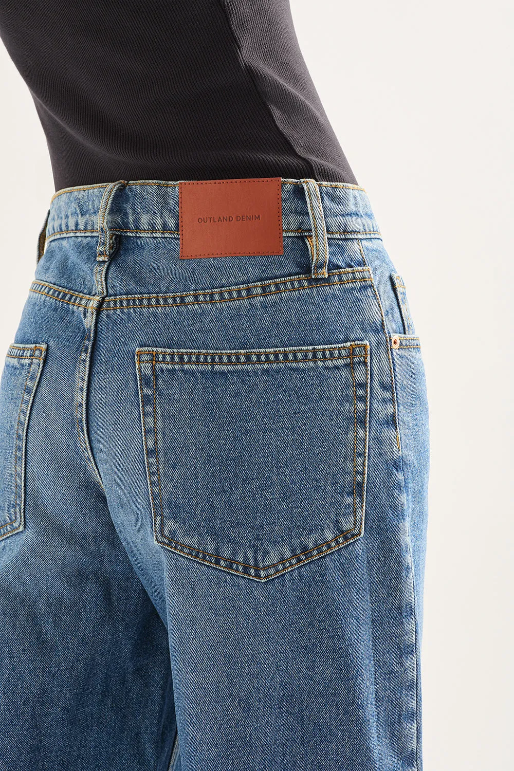 Avril Mid Slouchy Wide Jean Moment Mid Blue