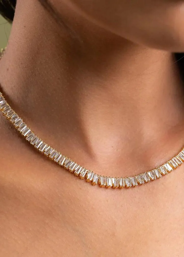 Bracha Reign Tennis Necklace - Gold