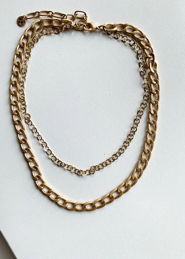 El Nidio Gold Chain Linked Loop Necklace