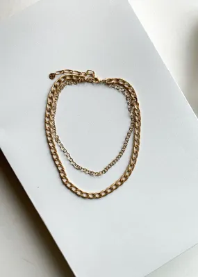 El Nidio Gold Chain Linked Loop Necklace
