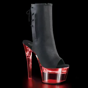 FLASHDANCE-1018-7 Pleaser Shoes Light Up Platform Ankle High Stripper Boots