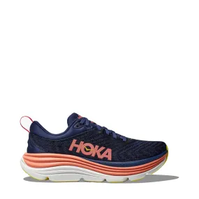 Hoka Women's Gaviota 5 Sneaker in Evening Sky/Coral