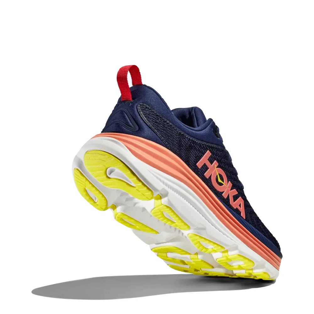 Hoka Women's Gaviota 5 Sneaker in Evening Sky/Coral