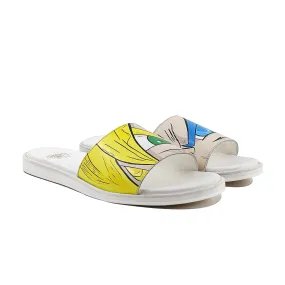 Jover - Men's White Hand Painted Slipper