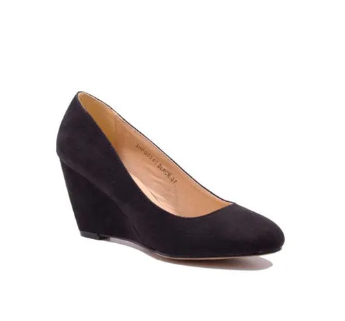 Jumex Wedge Heel Shoes - Black