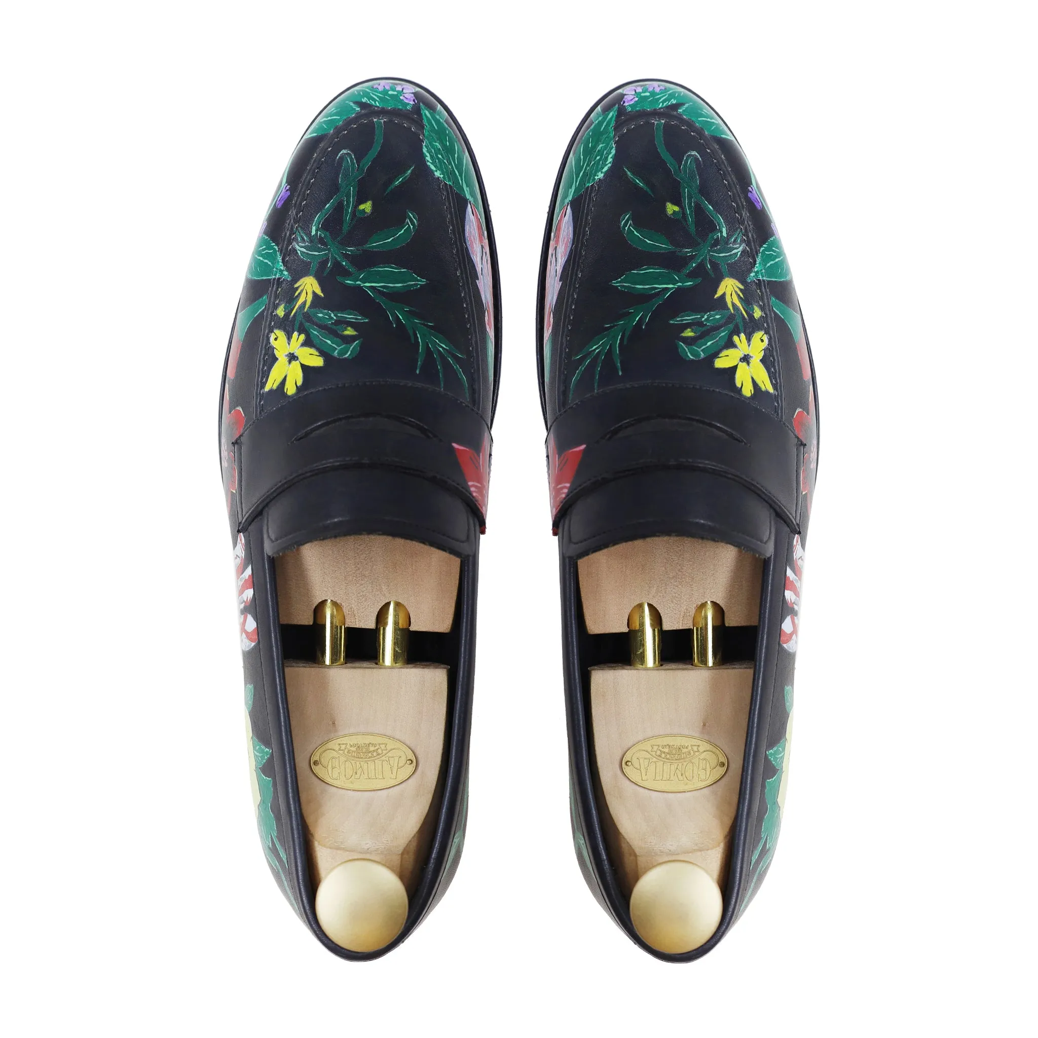 Keaton - Men's Black Hand Painted Loafer
