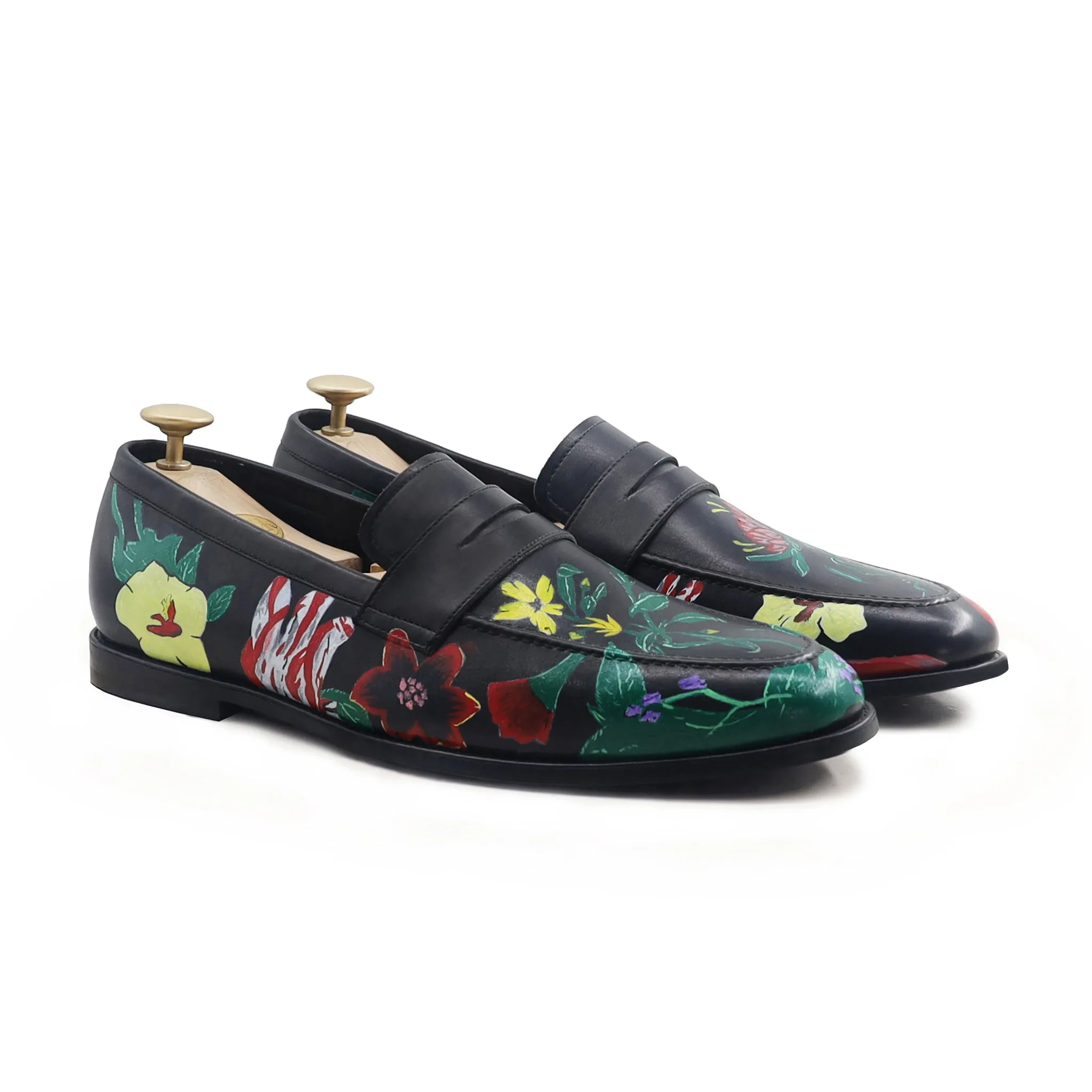 Keaton - Men's Black Hand Painted Loafer