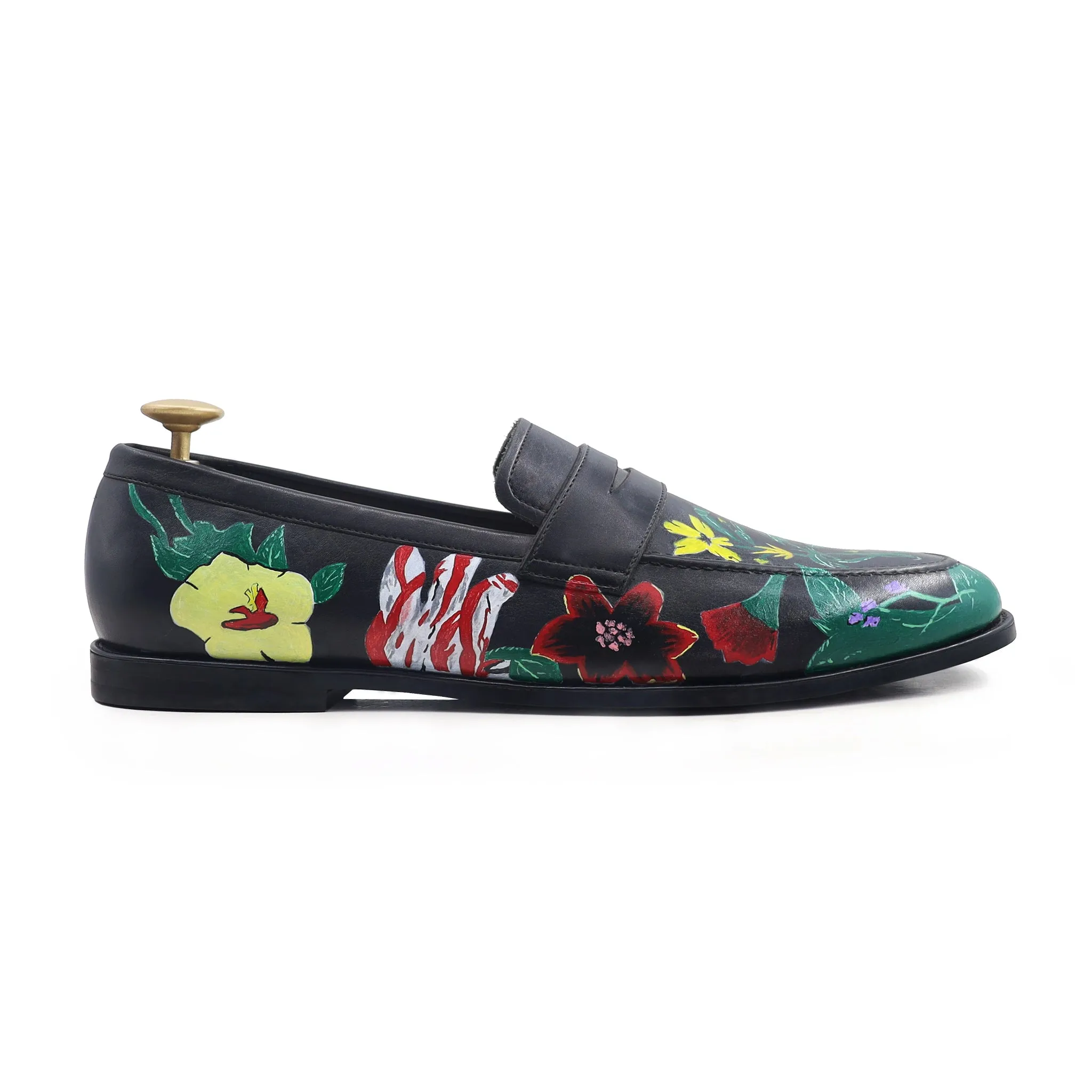 Keaton - Men's Black Hand Painted Loafer