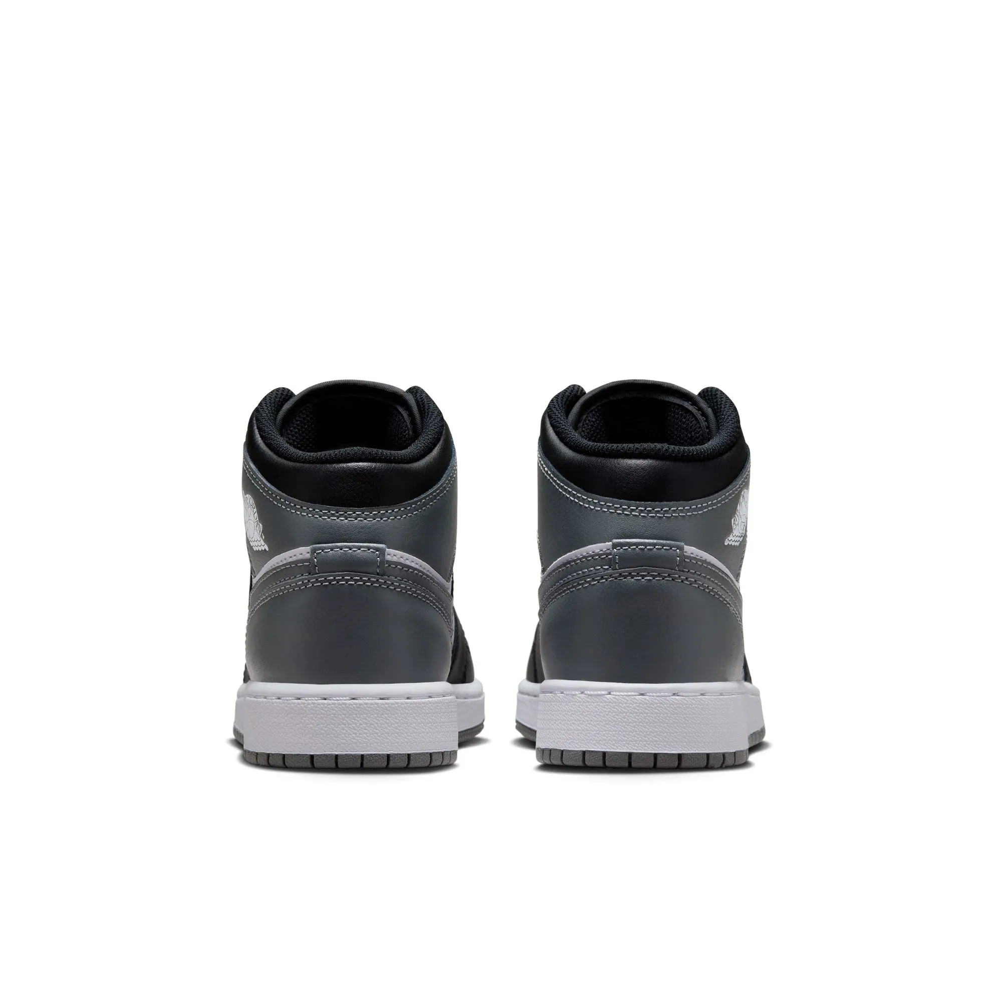 KIDS AIR JORDAN 1 MID GS (BLACK/IRON GREY/WHITE)
