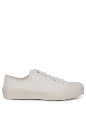 Lace-up low white sneakers
