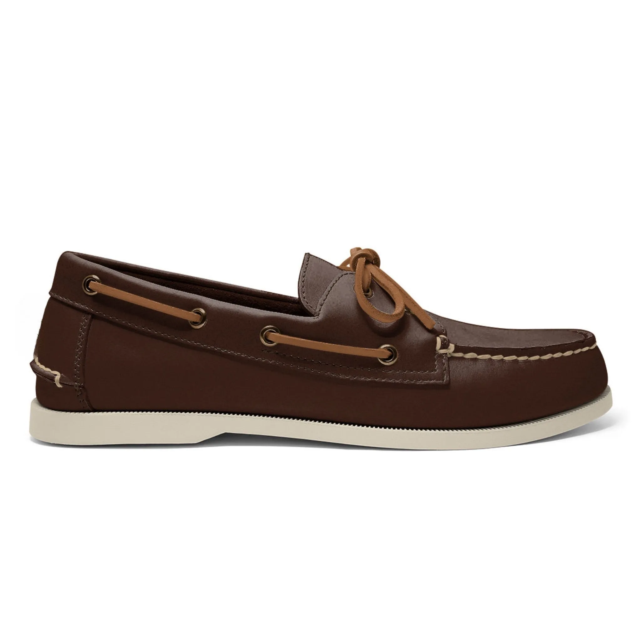Men’s 2 Eyelet LE Boat Shoe: Brown