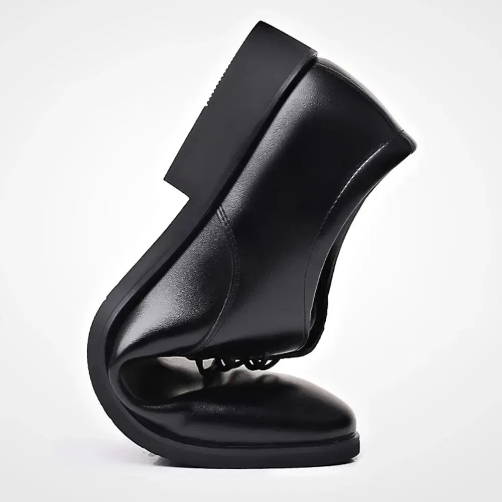 Men's Leather Shoes Casual Formal Office Dress Walking Lace Up Work Shoes