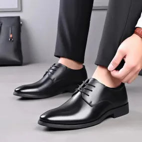 Men's Leather Shoes Casual Formal Office Dress Walking Lace Up Work Shoes
