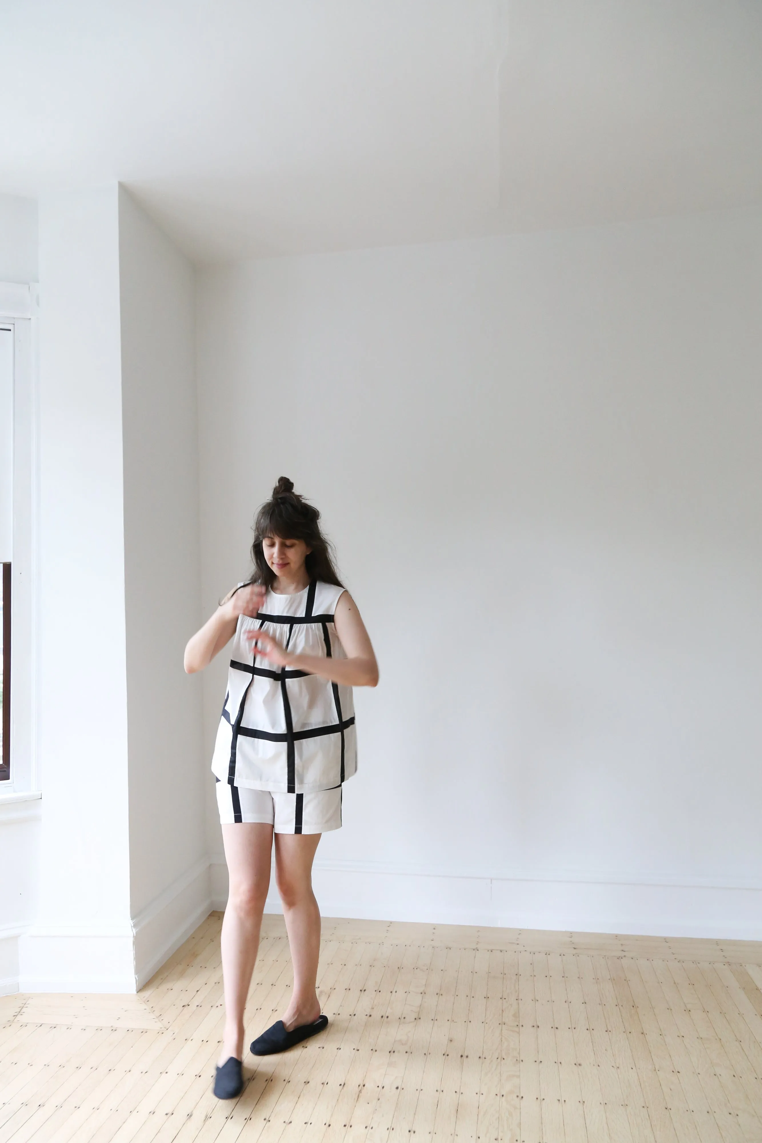 Nina Donis Black and White Check Set