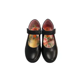 Petasil School Shoes | Gisele |  Black Leather
