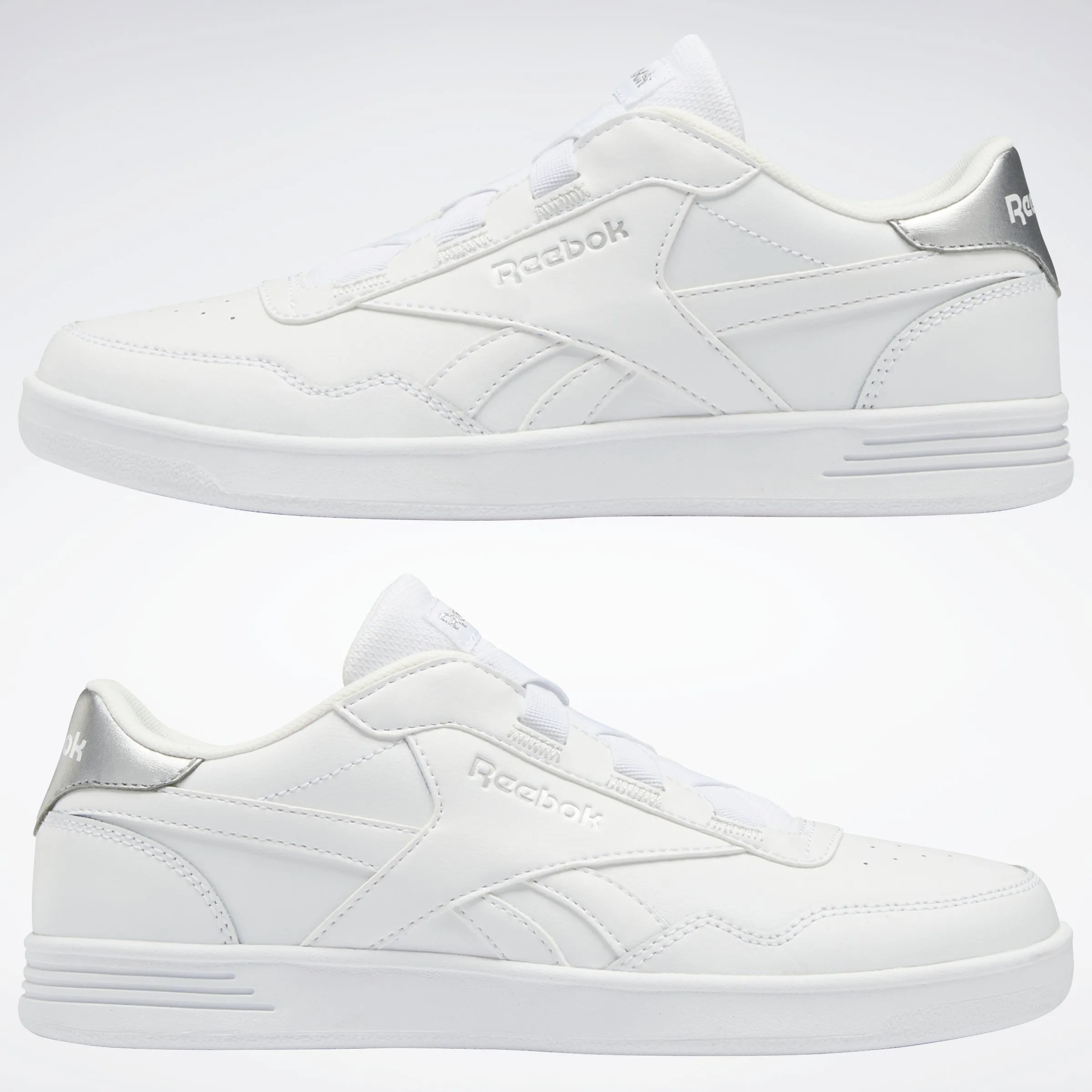 Reebok Footwear Women Reebok Royal Techque T Elastic Shoes White/Silver Met./White