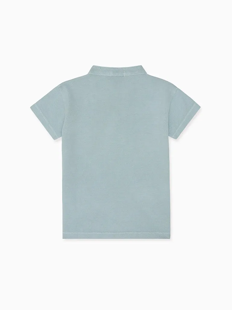 Sage Green Alcon Boy Polo Shirt