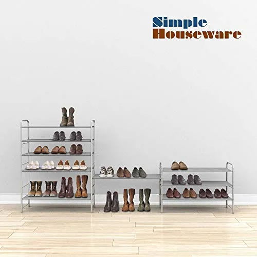 Shoe Racks Storage 3-Tier Organizer, Grey
