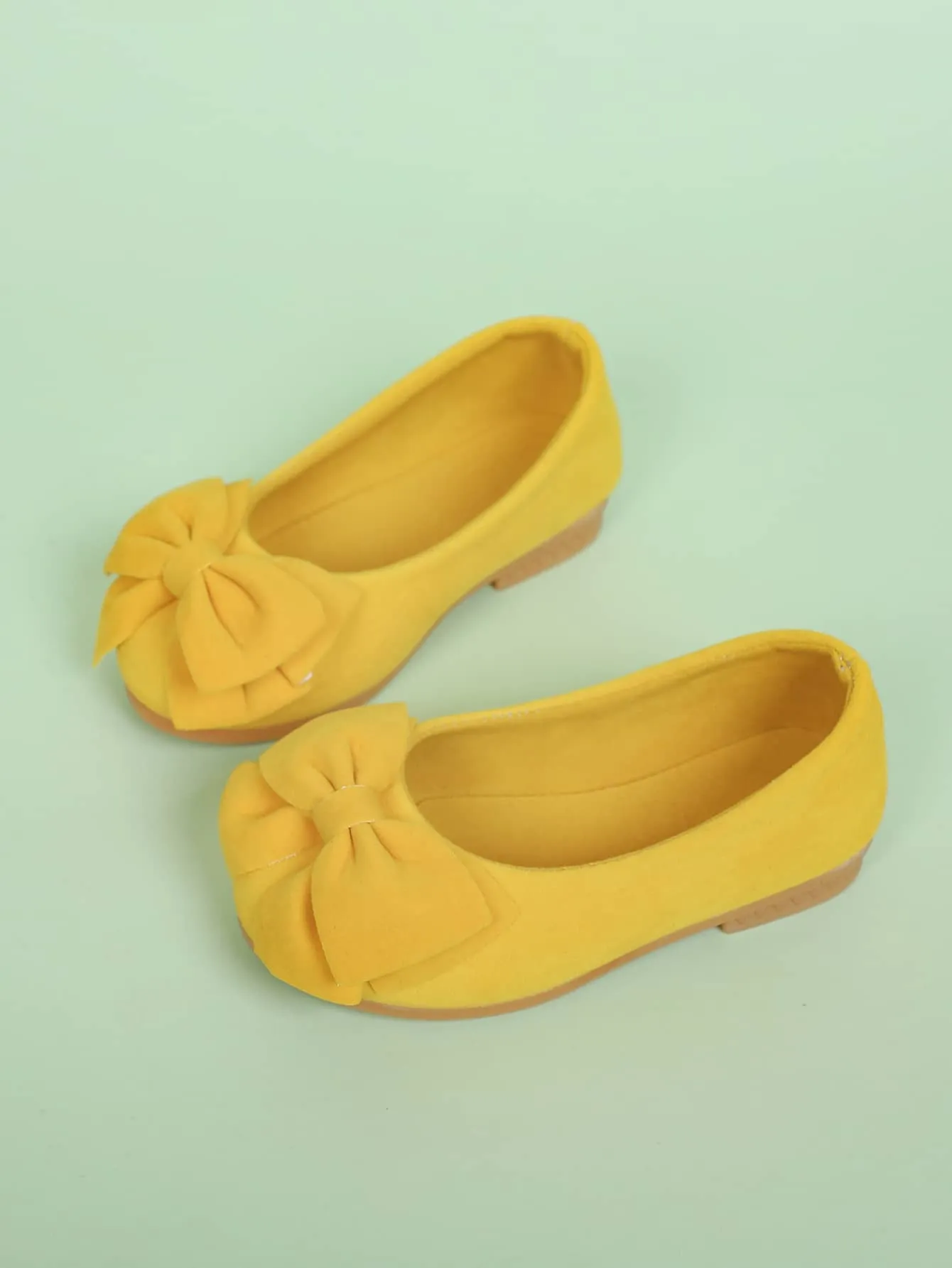 Toddler Girls Minimalist Bow Decor Flats- FD