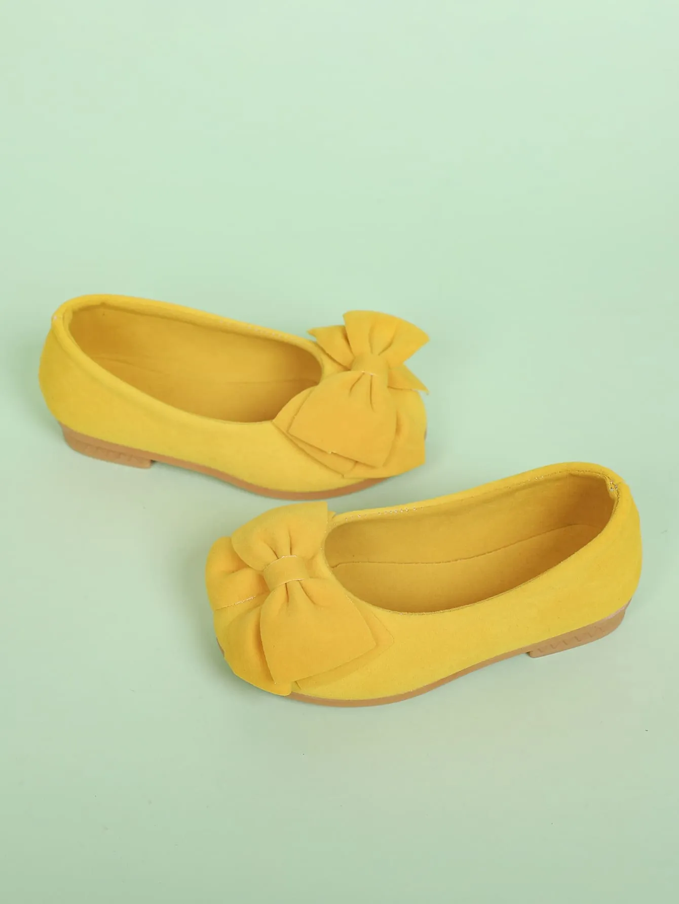 Toddler Girls Minimalist Bow Decor Flats- FD