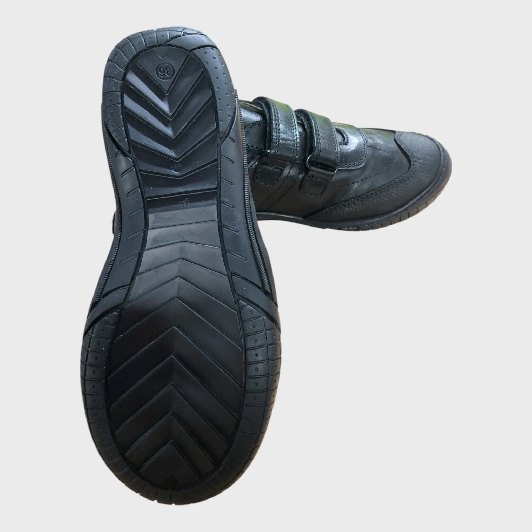 Trotter Black Hampton Classic Jude School Shoes