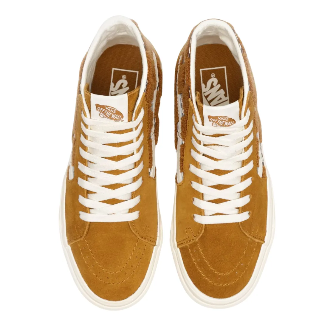 Vans - Men's Sk8 - Hi Tapered Tufted Check - Golden Brown